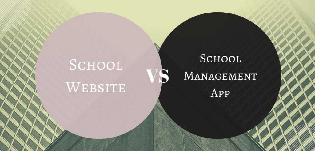 The differences between school website and school management app