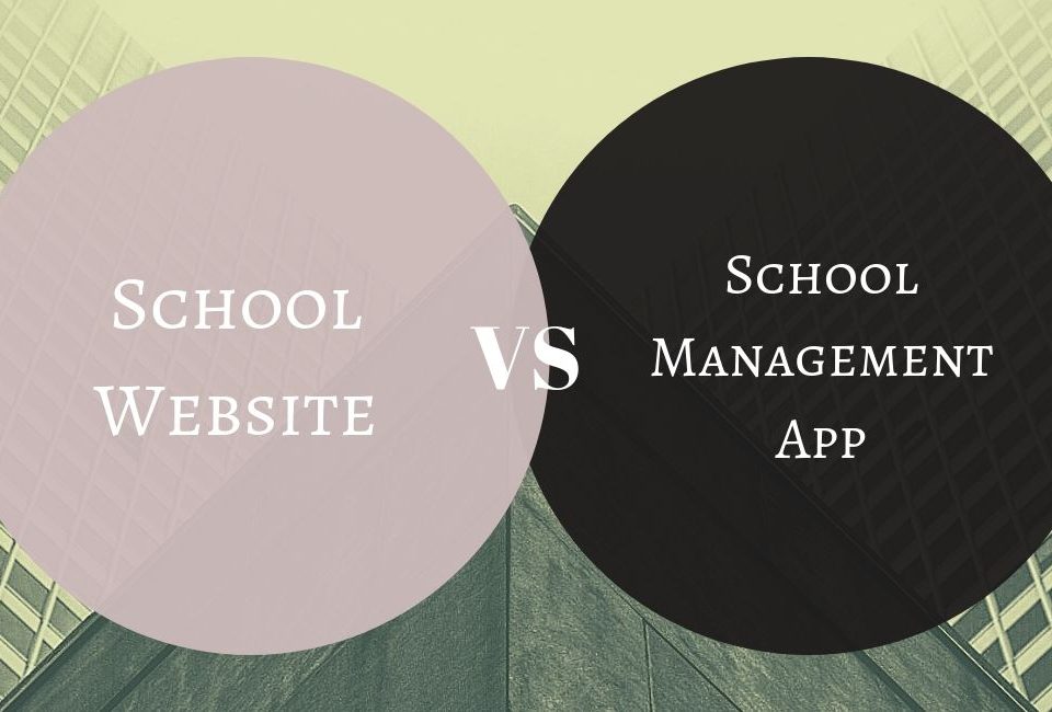 The differences between school website and school management app